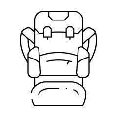 backpack rucksack line icon vector. backpack rucksack sign. isolated contour symbol black illustration