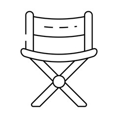 chair camping furniture line icon vector. chair camping furniture sign. isolated contour symbol black illustration