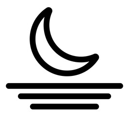 Moon reflection on the river icon.