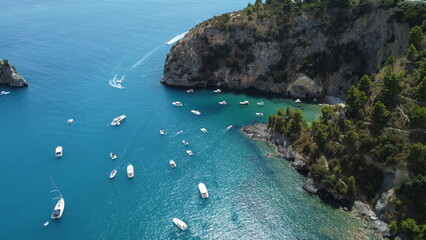 Drone view of solar panels in sunset time © Valentin
