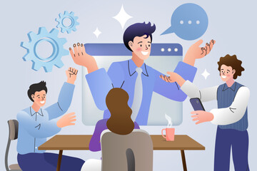 group of people meeting