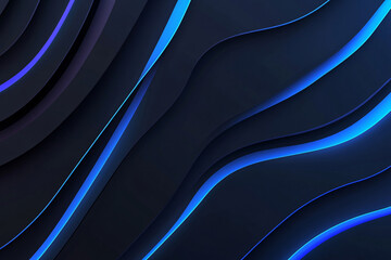 Abstract neon glowing geometric lines 3D rendering business background