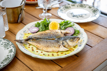 grilled sea bass
