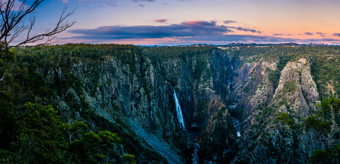 Wollomombi Falls and Chandler Falls at Sunset