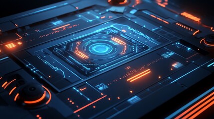 Obraz premium Futuristic Gadget 3D Model with Sleek Lines - Download