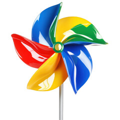 Colorful Pinwheel with Multicolored Blades