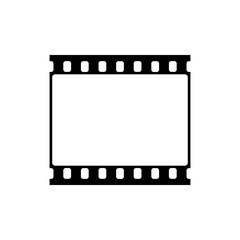 Film strip frame. Cinema tape. Photo negative, filmstrip. Movie black seamless vector illustration on white background for cinema-themed projects, movie posters and photographic albums.