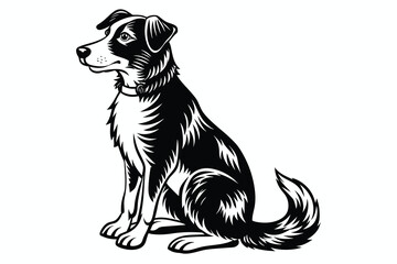 dog sitting sideways.eps