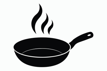 pan heating on white background.eps