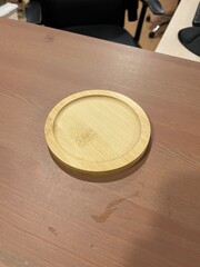 wooden bamboo coaster