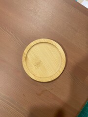 wooden bamboo coaster