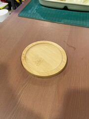 wooden bamboo coaster