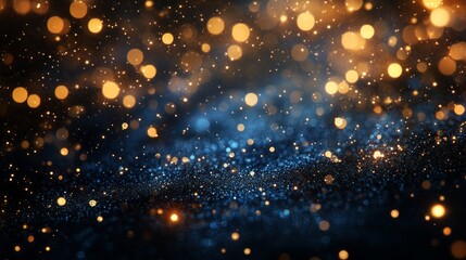 Fototapeta premium A bright blue and gold background with many small dots