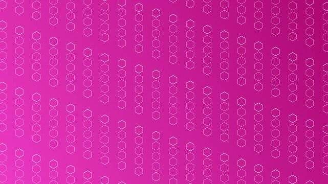 Pink gradient background with white hexagonal columns, seamless looping animation, perfect for modern and tech designs.