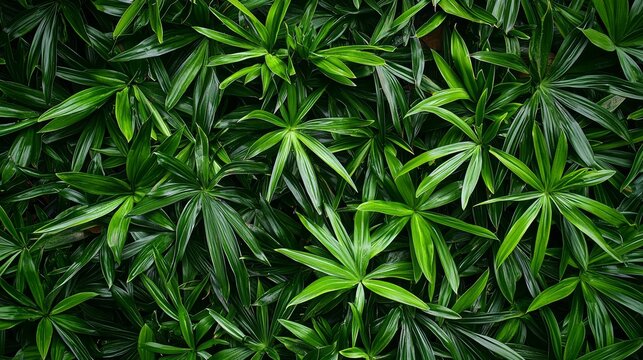 Rumdul Green Long Leaves from Rumduol Plant, Natural Background for Design and Decoration Generative AI
