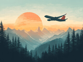 Travel and transportation themed illustrations