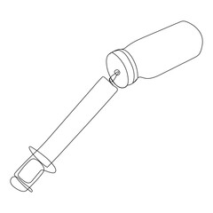 World diabetes day in November. line art of persons using glucometer and keeping blood sugar levels in check. Needle used to take a drop of blood for diabetes testing. 