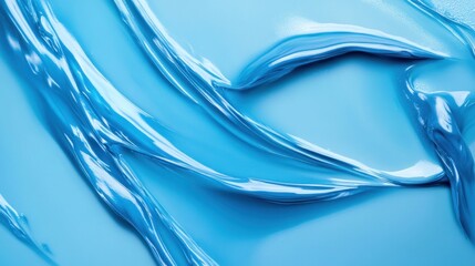 Abstract Blue Paint Swirls