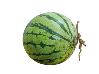Ripe watermelon isolated on a transparent background.