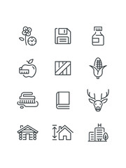 Baby, Beer, Book, Brush, Char, Coffee, Crate box, Diet, business and icons