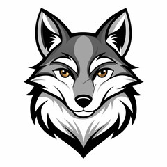 Fototapeta premium a-head-fox--black-and-white