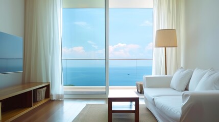 Serene Paradise: Luxury Hotel Suite with Ocean View Balcony for Ultimate Relaxation