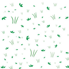 Illustration of different shapes of randomly spread plant leaves