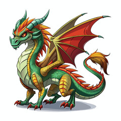 Chinese dragon in vector 