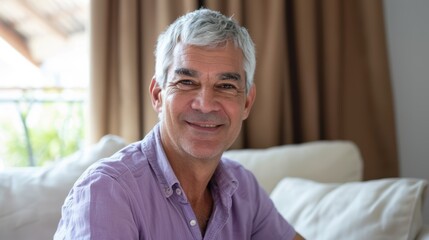 The smiling mature man