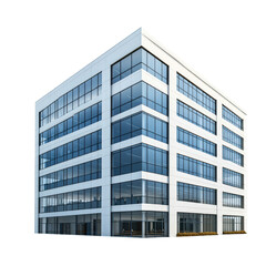 Professional Office Building Exterior On Transparent Png Background For Commercial Real Estate . Generative ai