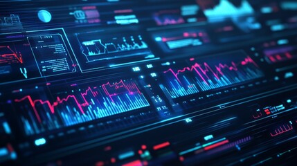 A high-tech digital display featuring a detailed view of electrical waveforms, with clean lines and numerical data showing real-time electrical activity.