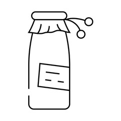 juice tomato line icon vector. juice tomato sign. isolated contour symbol black illustration