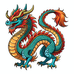  Chinese Dragon in Vector Adobe Illustrator Artwork