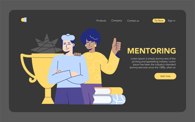 Online Education. Flat Vector Illustration