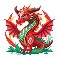  Chinese Dragon in Vector Adobe Illustrator Artwork