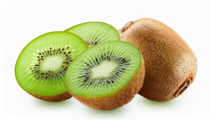 Vibrant Kiwi Slices: Isolated on Transparent PNG