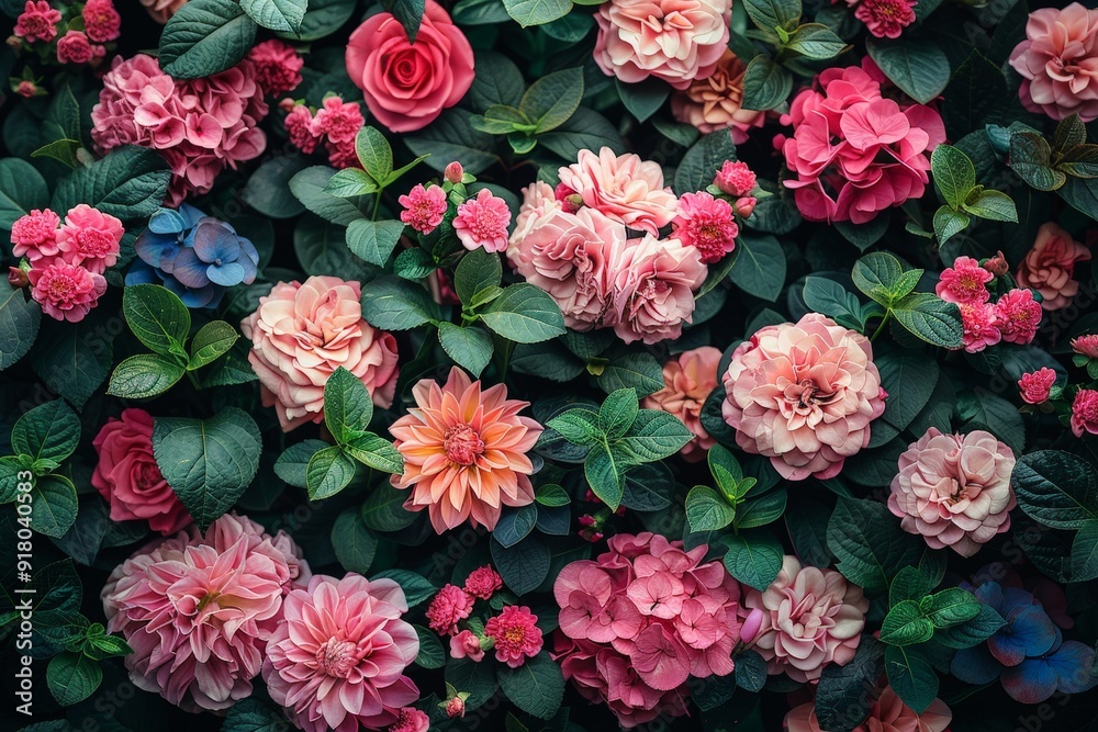 Poster floral grid backdrop at a garden wedding, showcasing vibrant flowers arranged in a geometric pattern