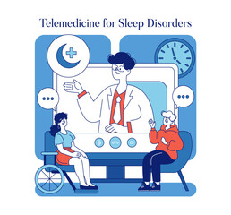 Nighttime Wellness. Flat Vector Illustration