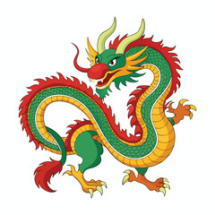 Chinese dragon in vector 