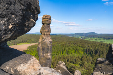 sandstone hoodoo in the saxon switzerland