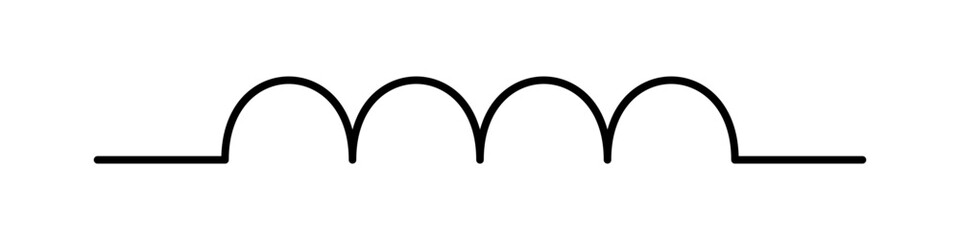 Electronic circuit symbols. Graphic symbols for electrical components in schematic circuit diagrams. Vector .