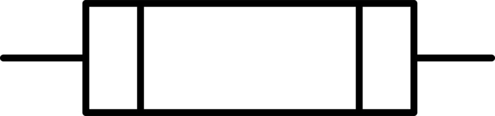 Electronic circuit symbols. Graphic symbols for electrical components in schematic circuit diagrams. Vector .