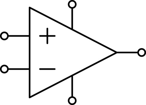 Electronic circuit symbols. Graphic symbols for electrical components in schematic circuit diagrams. Vector .