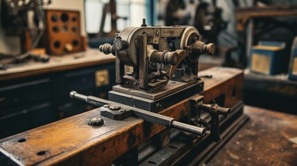Fototapeta premium Detailed Wallpaper of Vintage or Specialized Tools for Workshop
