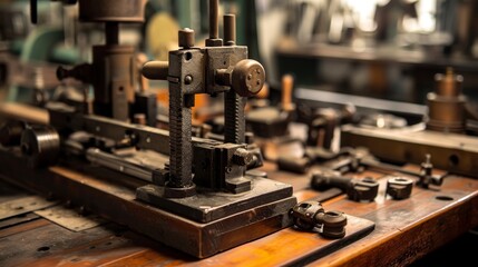 Fototapeta premium Detailed Wallpaper of Vintage or Specialized Tools for Workshop