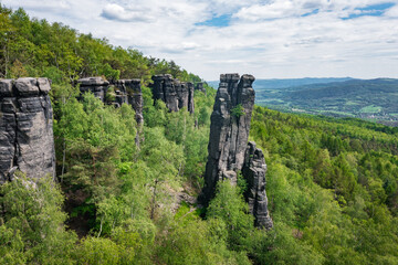 sandstone rocks in bohemian switzerland