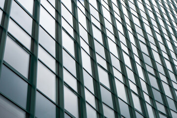 Blue glass background. Office buildind texture. Glass skyscraper background. Glass window...