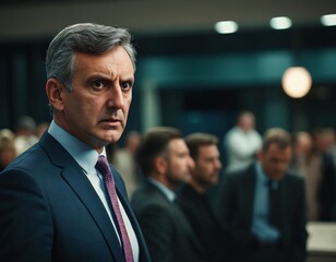 portrait of a confused business man