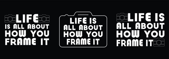 Photography t shirt design, World photography day vector, Typography design, Photographer T shirt Design, design for t-shirt and other use.