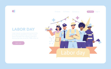 Labor Day. Flat Vector Illustration